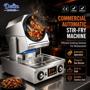 Robot de Cocina Automático de Alta Calidad, <span class=keywords><strong>Wok</strong></span> para Saltear, Equipo de Cocina Comercial 304 con Fregadero, Venta Directa de Fábrica - Product Image 1