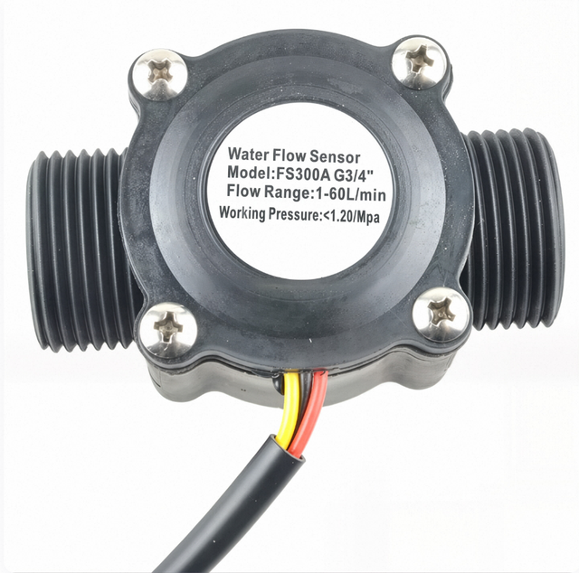 G3/4" Water Flow Sensor DC3.5-24V FS300A Hall Flow Meter Switch Flowmeter Counter Water Control 1-60L/min
