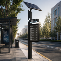 Güneş Enerjili Düşük Güç Tüketimli Mürekkep Ekranlı Modern Tasarımlı Dijital Tabela Özellikli Özel Elektronik Dış Mekan Akıllı Otobüs Durağı İşareti