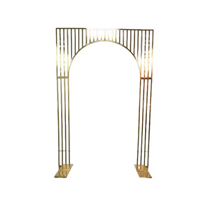 Marco DE FONDO DE BODA electrochapado metálico dorado, accesorios decorativos para exteriores, soporte de flores de arco chapado en oro - Product Image 5