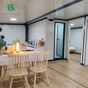 Pared de vidrio de lujo 40ft Prefab Container House Modular Oficina portátil 3 dormitorios Home Restaurant Container Shop Store Villa - Product Image 3