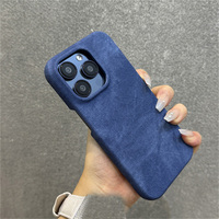 INS Lavé Couleur Denim Jeans Téléphone étui pour iphone 16 15 13 14 12 11 Pro Max Plus Tie Dye Cool Creative Couverture En Silicone Souple
