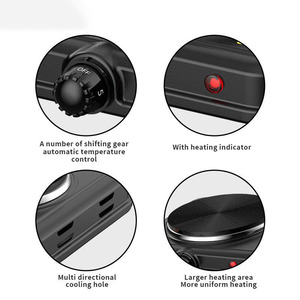 Electric Stove 1000W Double Burner Radiant Heating <b>Adjustable</b> Temperature EU Plug - Product Image 5