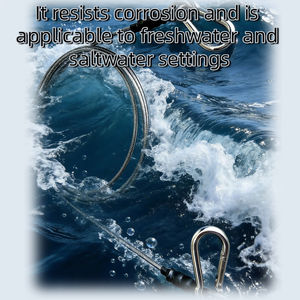 Cordon <span class=keywords><strong>de</strong></span> pêche <span class=keywords><strong>en</strong></span> fil d'acier haute résistance avec doubles mousquetons <span class=keywords><strong>en</strong></span> acier inoxydable, corde <span class=keywords><strong>de</strong></span> protection anti-perte pour canne à pêche <span class=keywords><strong>en</strong></span> <span class=keywords><strong>mer</strong></span> et <span class=keywords><strong>en</strong></span> bateau - Product Image 4