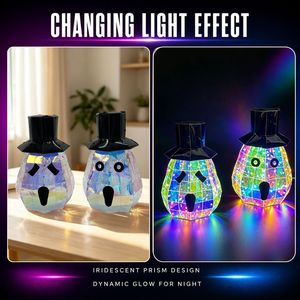 ของตกแต่งฟักทองทรงปริซึมสีรุ้งสะท้อนแสง 3 มิติ ไฟ LED แสงรุ้ง ของขวัญฮาโลวีนสุดพิเศษสำหรับตกแต่งบนโต๊ะ - Product Image 3