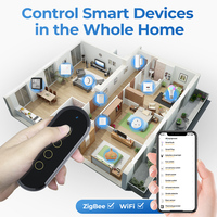 Tuya ZigBee – interrupteur tactile sans fil pour la maison, 4 groupes, 12 scènes, télécommande, application Smart Life F855