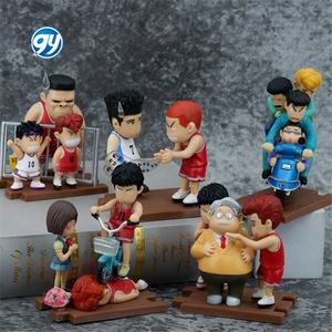 Ensemble de figurines de l'équipe Shohoku de Slam Dunk en position assise, Sakuragi, Rukawa, Miyagi, <span class=keywords><strong>Akagi</strong></span>, Mitsui, modèle de statue d'<span class=keywords><strong>anime</strong></span>, vente en gros - Product Image 1