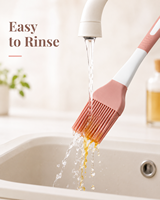 Ensemble d'ustensiles de cuisson en silicone 5 pièces, résistant à la chaleur, de qualité alimentaire : fouet, pince alimentaire, pinceau à huile, racloir ménager, spatule de cuisine