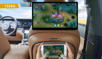 4G LTE 15,6'' Kopfstützen-Monitor Drehbarer Rear-Entertainment-Touchscreen mit Frontkamera für Videoanrufe, WLAN, 3G+32G