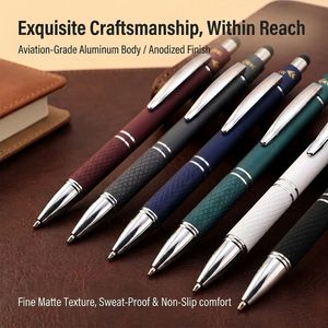 Stylo exécutif en métal 3 en 1 avec logo personnalisé pour cadeaux promotionnels, avec stylo à bille rotatif à bille de décompression gyroscopique - Product Image 2