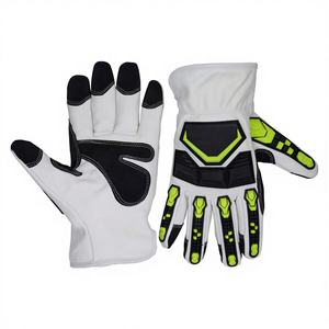 ถุงมือหนังวัวแพะ100% แบบแยกนิ้วสำหรับฤดูหนาวถุงมือตัดป้องกันการกระแทกดีไซน์ใหม่สำหรับนักผจญเพลิง - Product Image 1