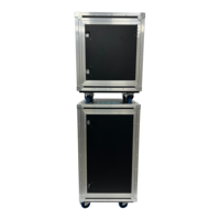 Boîtier de transport empilable 20U IP67 étanche et antichoc de haute qualité OEM/ODM pour amplificateur avec portes coulissantes avant/arrière