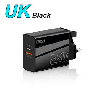 EU US UK <b>Plug</b> Multiple Ports 2 Port USB+Type-C Mobile Phone Charger QC3.0+PD Fast Charger Smartphone Fast Charging <b>Adapter</b> - Product Image 3