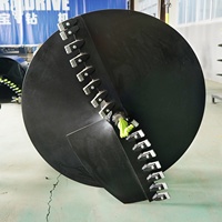 Moteur hydraulique et tarière pour excavatrice, pour forage terrestre avec dents à pointe