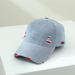 Nouvelle casquette de baseball lavable en denim réglable pour le printemps et l'été Casquette de baseball en tissu denim de couleur claire - Product Image 4