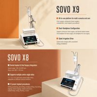 Unité d'implantologie dentaire SOVO X7 avec écran tactile visuel, plateforme compacte pour pièces à main et bouteille d'irrigation