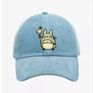 Gorras Ghibli Totoro หมวกเบสบอลกีฬาปักโลโก้หมวกทรงโค้งออกแบบได้ตามต้องการ