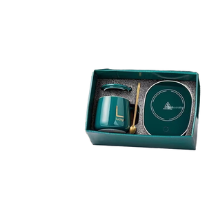 Taza de cerámica cálida <span class=keywords><strong>Bohemia</strong></span> personalizable 55 grados temperatura constante automática Apto para lavavajillas 380Ml posavasos de regalo de mano Logo - Product Image 2