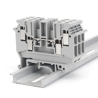 Bloc de bornes double niveau UDK4, connexion par vis 4mm², montage sur rail DIN, connecteur de signal de contrôle industriel multi-niveaux