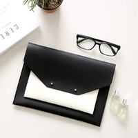 Housse pour ordinateur portable en cuir PU, vente en gros, pochette pour ordinateur portable durable, sac pour ordinateur portable avec grande capacité
