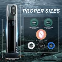 Pompe à pénis électrique, jouet sexuel pour hommes, pompe à vide 2 en 1, masturbateur automatique imperméable avec mini gode de poche et anneau pénien