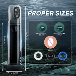 Bomba Eléctrica para Pene, Juguete Sexual para Hombres <span class=keywords><strong>2</strong></span> en 1, Bomba de Vacío, <span class=keywords><strong>Masturbador</strong></span> Masculino Automático a Prueba de Agua con Mini Anillo para Pene - Product Image 3