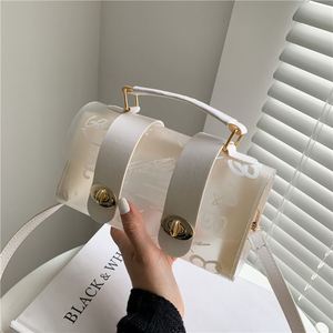 Rexiao Ladies PVC Transparent Graffiti Messenger Bag Single Handle Fashion Style Letter Decoration <b>Small</b> Designer Handbag <b>Wallet</b> - Product Image 6