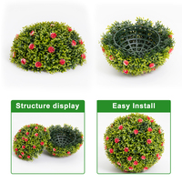 Q101 décor à la maison écologique Faux plastique bambou feuillage buis boules décoratives suspendus plante artificielle boule topiaire