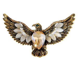 Broches aigle en émail pour femmes unisexe strass Animal oiseau catégorie épingles événement fête sac à dos décoration vêtements accessoires - Product Image 2