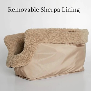 Tùy Chỉnh Cao Cấp Bông Vải Con Chó Tote Tàu Sân Bay Túi Với Có Thể Tháo Rời Sherpa Lót Có Thể Điều Chỉnh Dây Đeo Vai Xách Tay Pet Túi - Product Image 3