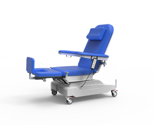 Chaise de dialyse inclinable électrique de patient d'hôpital réglable mobile professionnel de 2 fonctions - Product Image 1