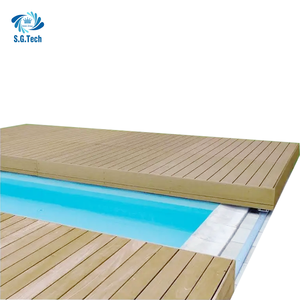 <span class=keywords><strong>Couverture</strong></span> de <span class=keywords><strong>piscine</strong></span> automatique <span class=keywords><strong>coulissante</strong></span> en <span class=keywords><strong>bois</strong></span> haut de gamme de la marque Water Crown - Product Image 6