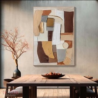 Peinture à l'huile abstraite peinte à la main sur toile, décoration murale artisanale pour salon et hôtel, personnalisable pour le dropshipping