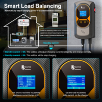 Chargeur EV Feyree DLB Type 2 intelligent 32A avec fonction d'équilibrage de charge EVSE Wallbox, application, 11KW/22KW, station de charge rapide pour voiture électrique