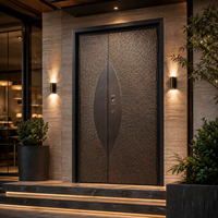 Portail de jardin en aluminium gravé CNC sur mesure, panneau d'entrée extérieur moderne avec serrure intelligente pour projets de villas, cours et maisons résidentielles