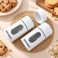 Tube d'emballage pour biscuits personnalisé, écologique, de qualité alimentaire, avec couvercle en métal