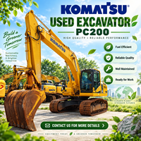 Excavatrice sur chenilles hydraulique d'occasion Komatsu PC200-11M1 de 20 tonnes pour l'exploitation minière, les travaux routiers et la construction civile