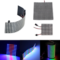 Panel de pantalla LED Flexible y Digital WS2812 5050 RGB, direccionable individualmente a todo Color, 8x8,16x16,8x32