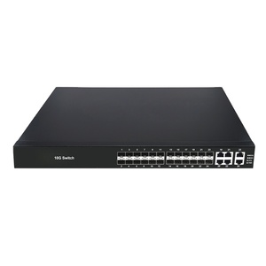 24 puertos 1000M SFP 4 10g puertos escalables Witch 10g Conmutador gestionado Convergencia óptica Conmutador PoE de red Ethernet Gigabit de 6 puertos - Product Image 1