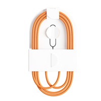 Câble de données à charge rapide PD60W en nylon tressé orange compatible avec les appareils Type-C 17/16/15