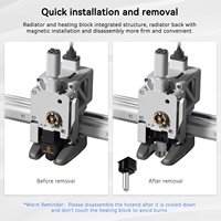 Kit de Hotend Integrado para Bambu Lab A1 / A1 Mini, Boquilla de Acero Endurecido Totalmente Metálica, Ensamblaje de Calentamiento de Alta Velocidad
