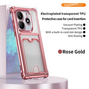 Étui de téléphone antichoc avec porte-cartes pour <span class=keywords><strong>Xiaomi</strong></span> Redmi Note 14/13/12 A3 14C/13C, <span class=keywords><strong>coque</strong></span> intégrale électroplaquée anti-chute - Product Image 5