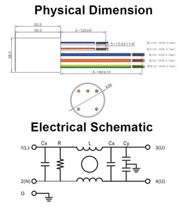 Emi nhà sản xuất cung cấp nhựa nhà ở Lọc dòng điện lọc thiết bị gia dụng EMI Lọc - Product Image 4