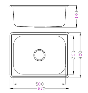 Évier <span class=keywords><strong>de</strong></span> cuisine <span class=keywords><strong>de</strong></span> <span class=keywords><strong>camping</strong></span> en acier inoxydable, bol simple personnalisé 1 pièce - Product Image 4