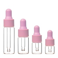 Flacon compte-gouttes pour huiles essentielles, flacons compte-gouttes en verre vides avec bouchon coloré, emballage cosmétique, fournisseur en gros