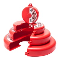Dispositif de verrouillage de vanne à opercule en plastique ABS avec trou pour cadenas, verrou de sécurité LOTO pour bouteilles de gaz et vannes d'air 25mm-64mm