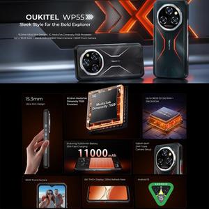 <span class=keywords><strong>OUKITEL</strong></span> WP55 โทรศัพท์มือถือรุ่นใหม่ ทนทาน แบตเตอรี่ 11000mAh รองรับ <span class=keywords><strong>5G</strong></span> กล้อง 108MP แรม 12GB ความจุ 256GB พร้อมกล้องถ่ายภาพความร้อน ระบบสแกนลายนิ้วมือ - Product Image 2