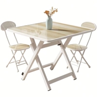 Tables de restaurant pliantes modernes, carrées, en acier inoxydable, pour cuisine, jeux de poker