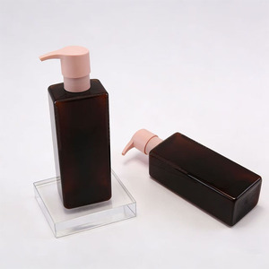 Xypackaging - <span class=keywords><strong>Botellas</strong></span> de Plástico <span class=keywords><strong>PET</strong></span> Rectangulares de Color Ámbar de <span class=keywords><strong>500</strong></span> <span class=keywords><strong>ml</strong></span> y 16 oz para Champú para Perros, con Dispensador de Bomba, <span class=keywords><strong>Precio</strong></span> al por Mayor - Product Image 2