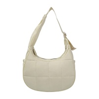 Sac seau matelassé à carreaux pour femme, style coréen, nouvelle mode, en nylon simple, grande capacité, sac à bandoulière en polyester cousu